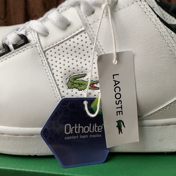 Men’s Lacoste sneakers.NWT.White with black details - Picture 2 of 7